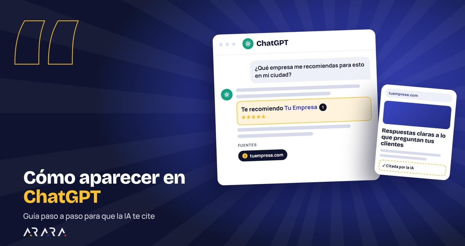 Cómo aparecer en ChatGPT: guía paso a paso