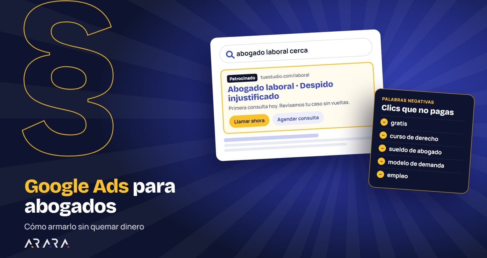 Google Ads para abogados: armarlo sin quemar dinero